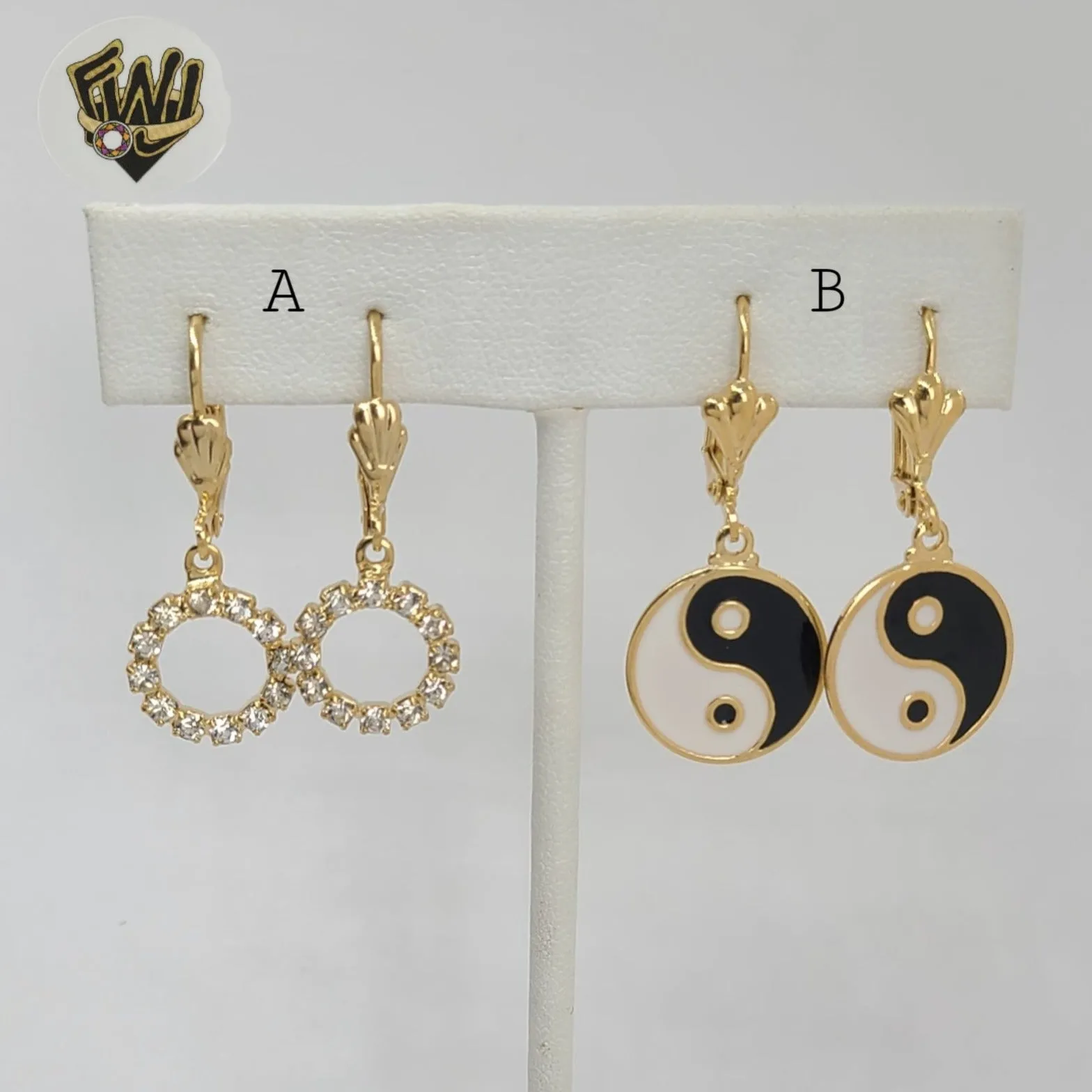 (1-1181-1) Gold Laminate - Dangle Earrings - BGF