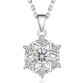 1.0 Carats VVS1 Moissanite Pendant Necklace for Women 0391