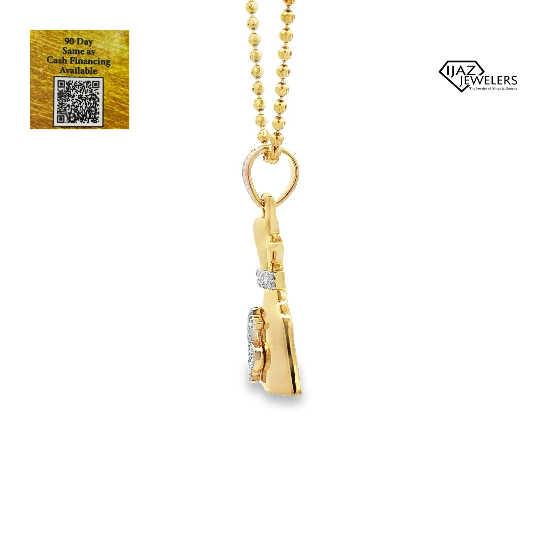 10K Gold 0.33 CTW Diamond Money Bag Charm