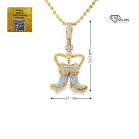 10K Gold 0.33 CTW Diamond Royalty Crown Charm