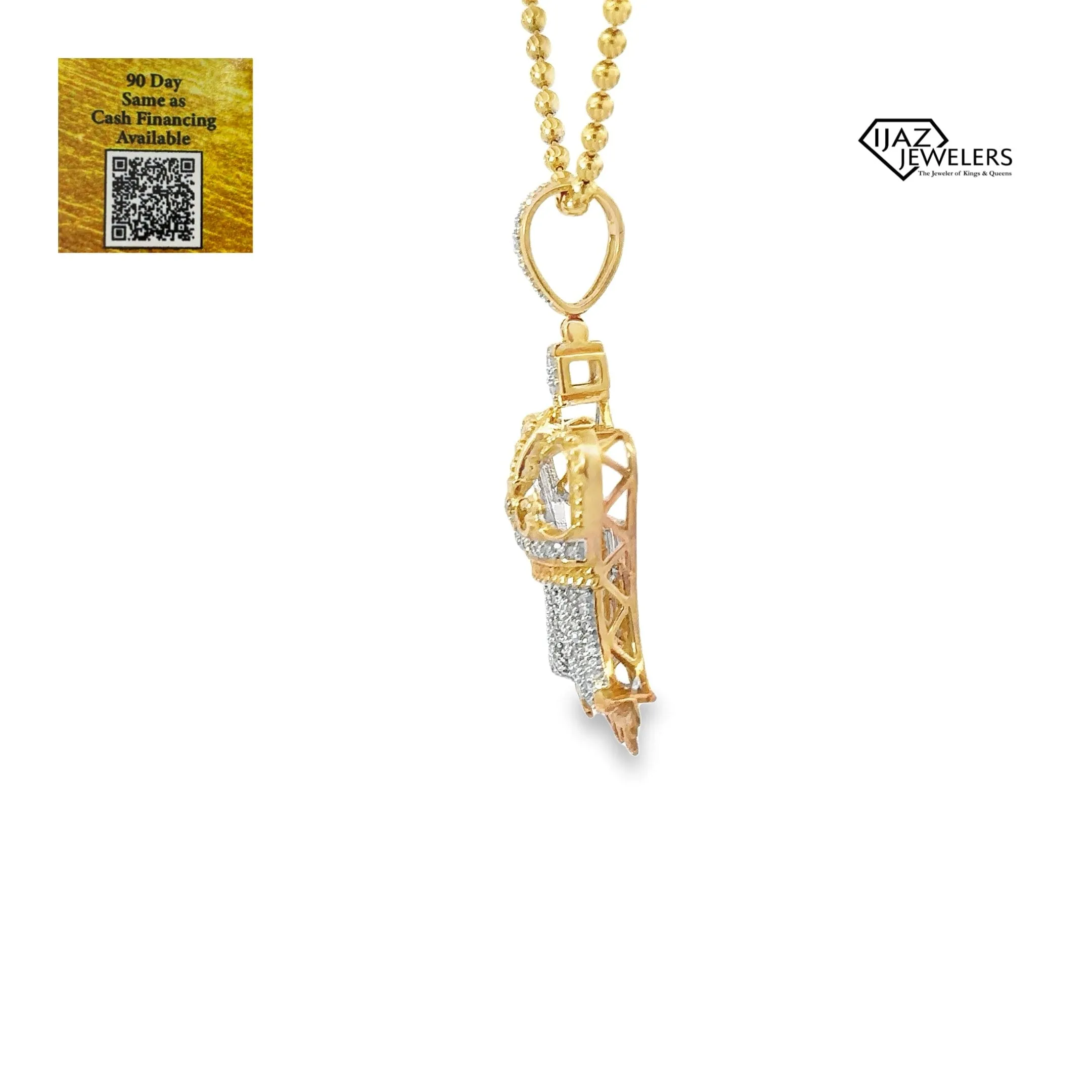 10K Gold 0.33 CTW Diamond Royalty Crown Charm