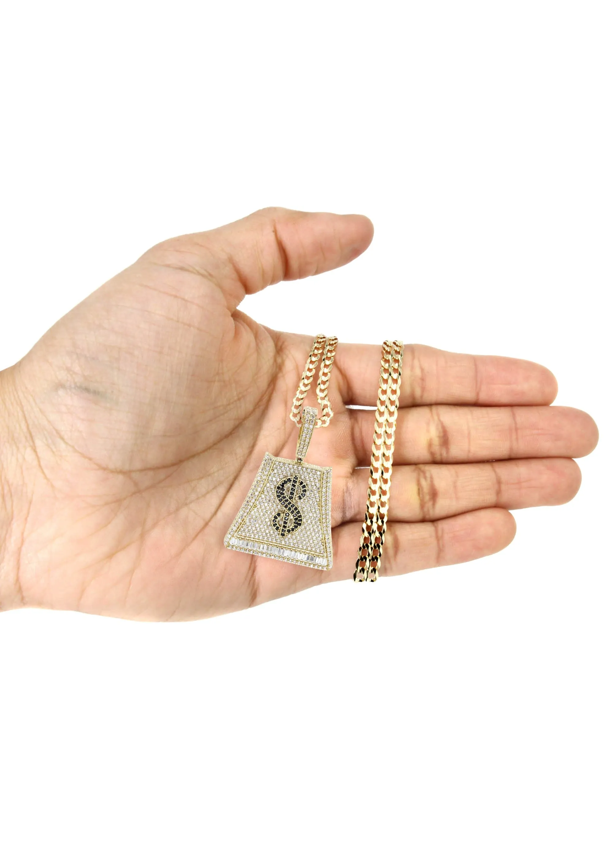 10K Yellow Gold Money Bag Necklace | Appx. 20 Grams