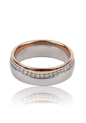 18KWRG Two-Tone Diamond Eternity Band