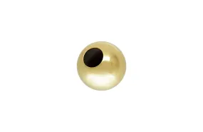 4.0mm Bead Gold-Filled 1.5mm Hole, (10 Pack) Wholesale Jewelry Making Beads