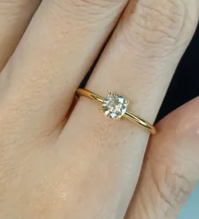 .50ct  Diamond Engagement Ring 18K Yellow Gold