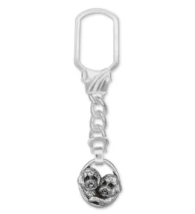 Bichon Frise Key Ring Jewelry Sterling Silver Handmade Dog Key Ring BC2-KR