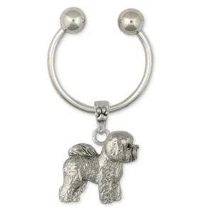 Bichon Frise Key Ring Jewelry Sterling Silver Handmade Dog Key Ring BF21-KR