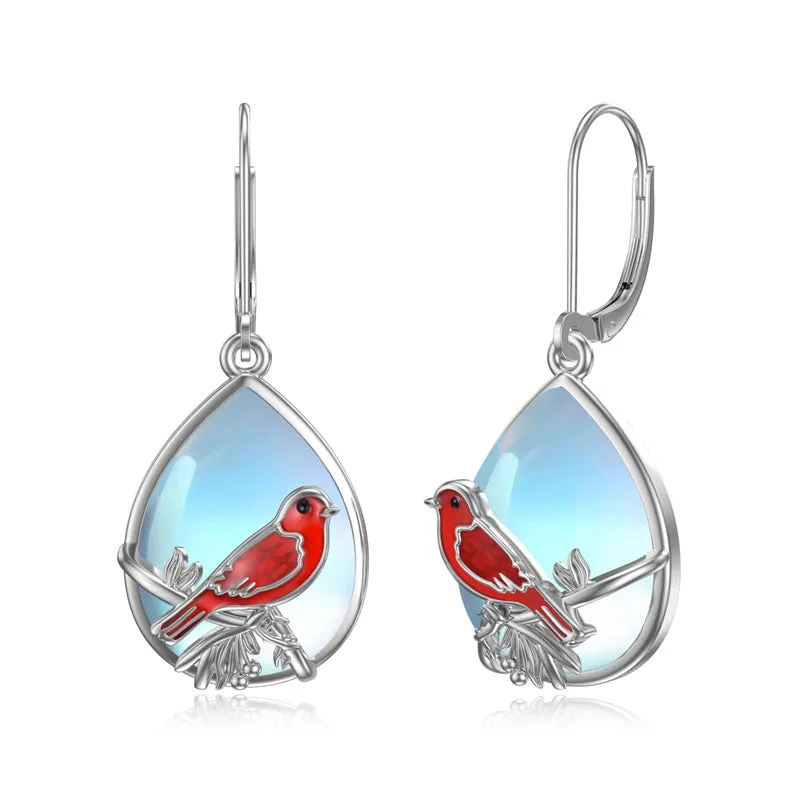 Bird Earrings Hummingbird Dragonfly Butterfly Cardinal Earrings for Women 925 Sterling Silver Jewelry Bird Earrings