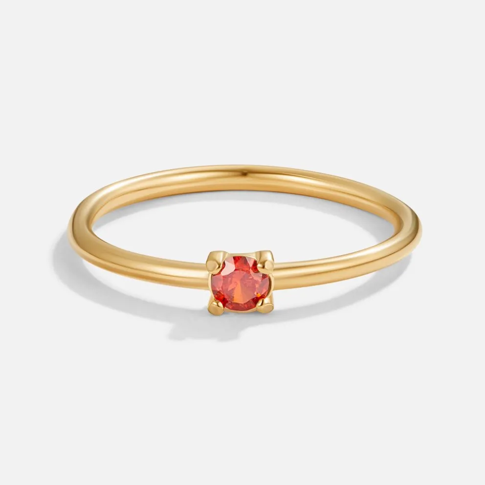 Birthstone 18K Gold Rings