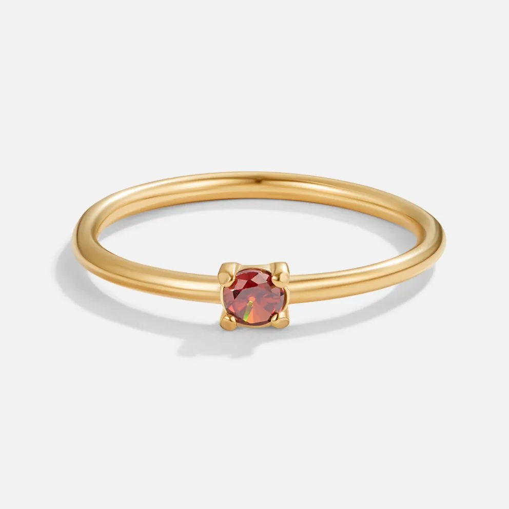 Birthstone 18K Gold Rings