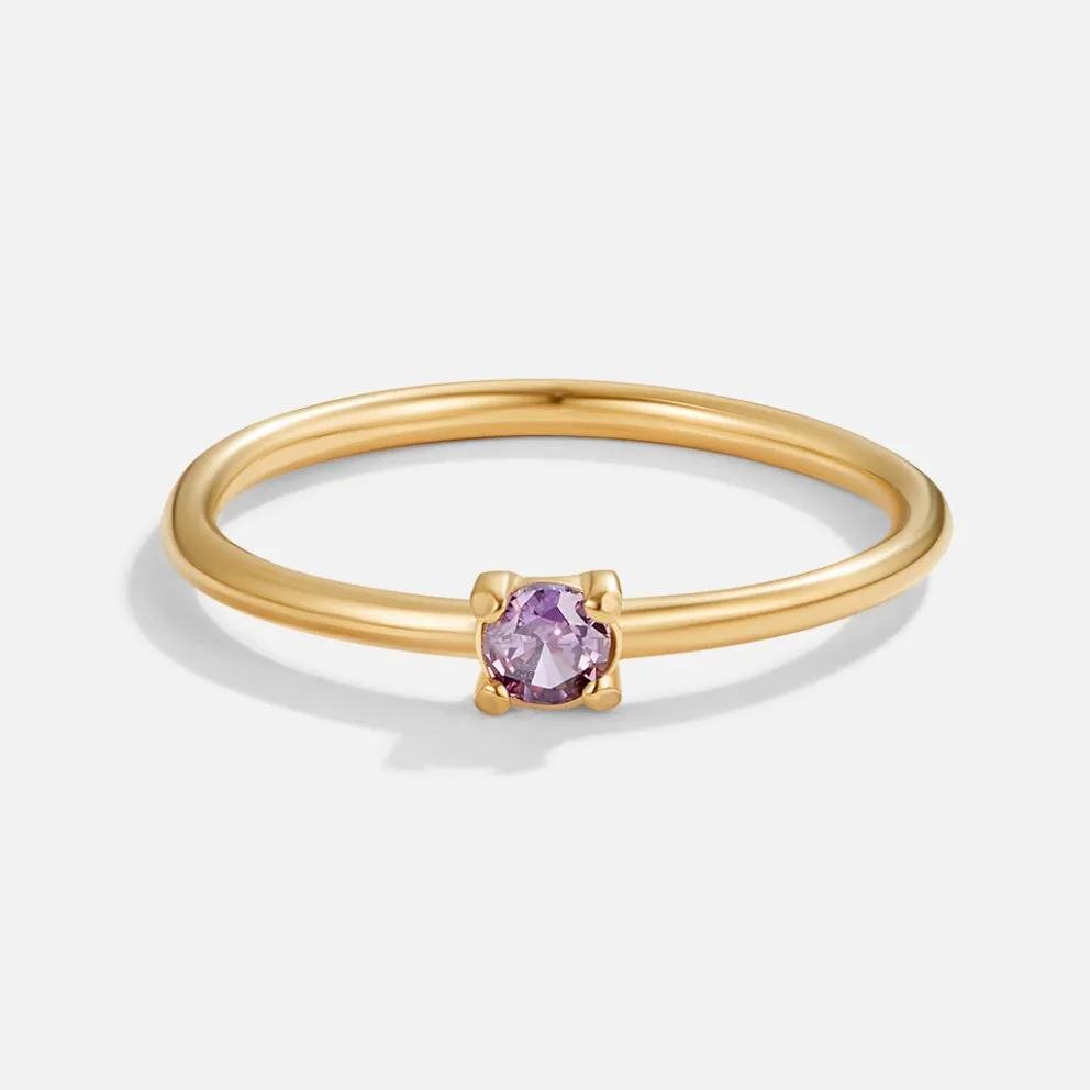 Birthstone 18K Gold Rings