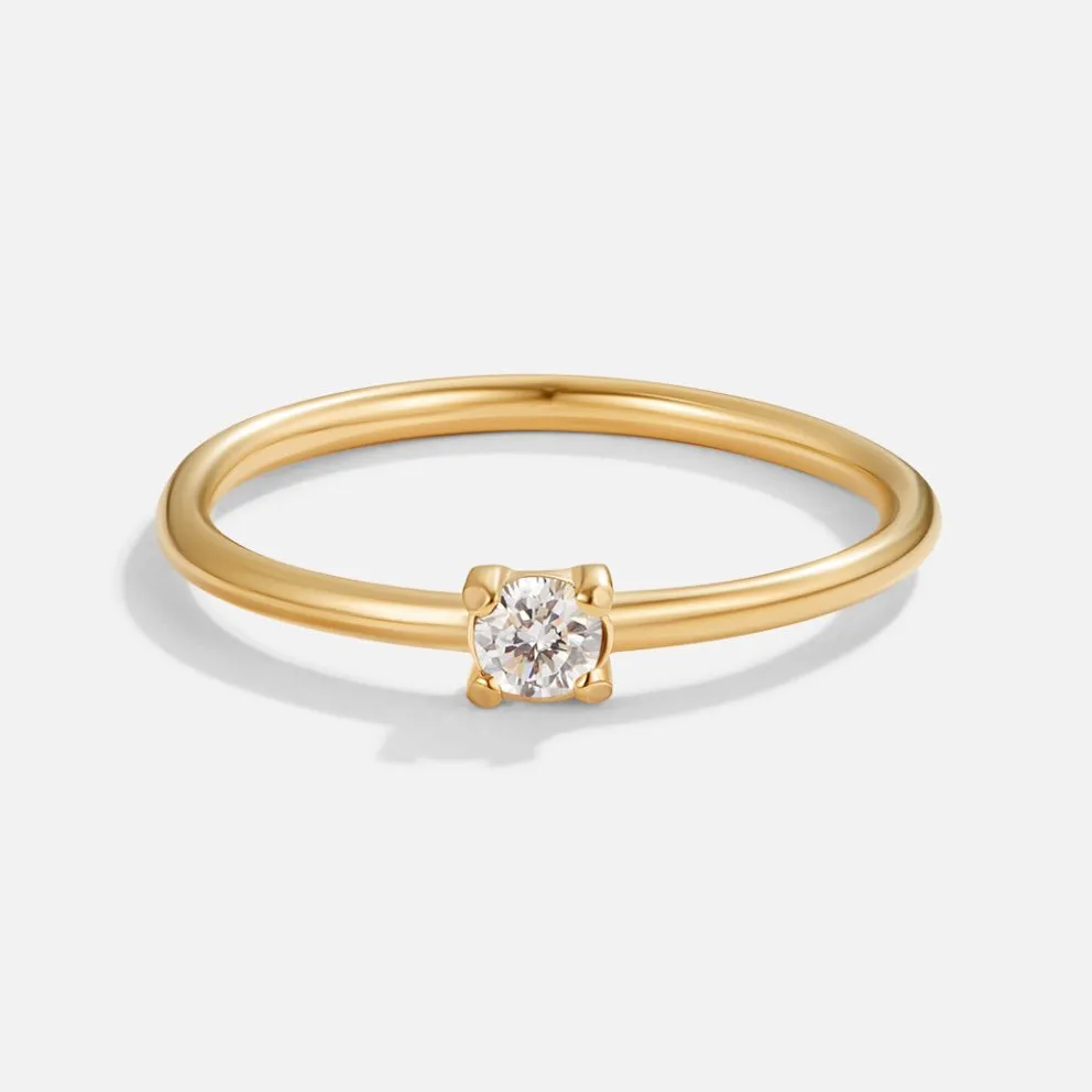 Birthstone 18K Gold Rings