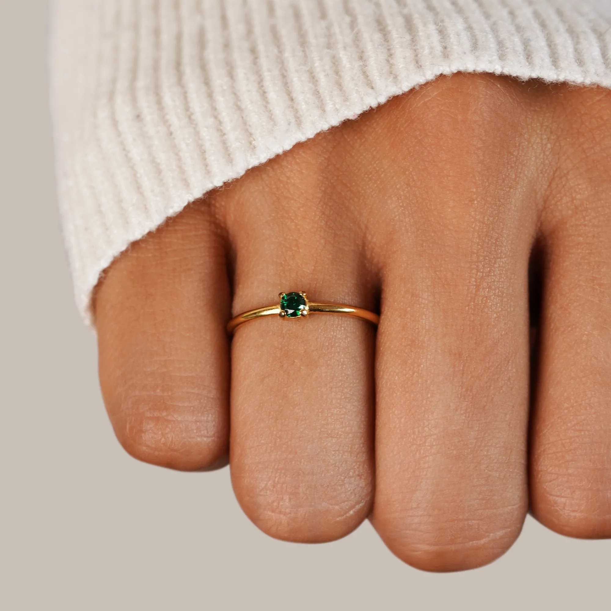 Birthstone 18K Gold Rings