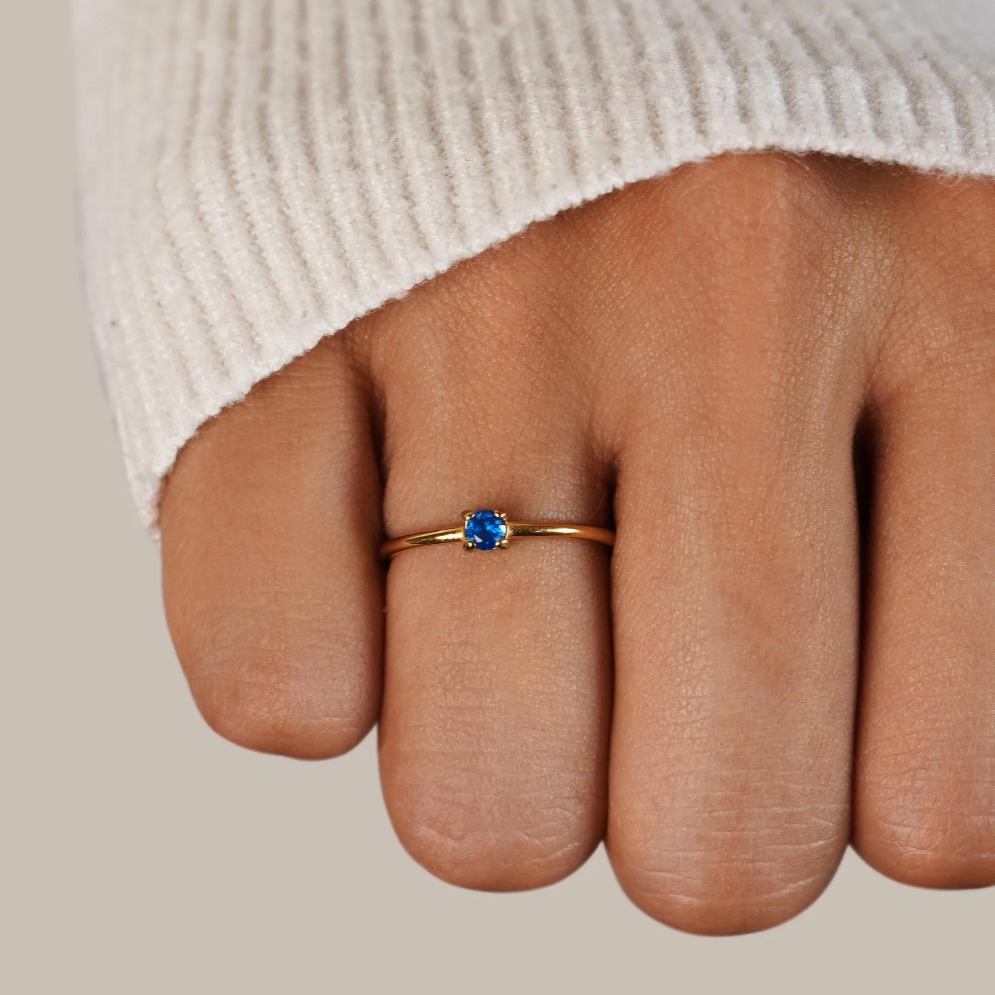 Birthstone 18K Gold Rings