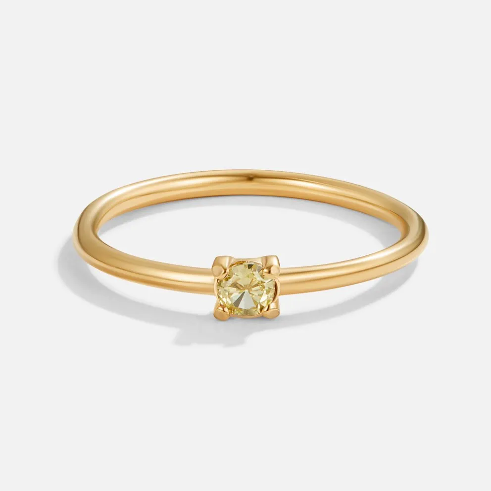 Birthstone 18K Gold Rings