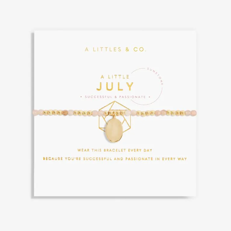 Birthstone A Little July Bracelet in Gold-Tone Plating - Sunstone