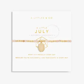 Birthstone A Little July Bracelet in Gold-Tone Plating - Sunstone