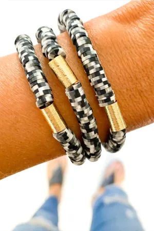 Black/White Heishi Bracelet