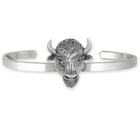 Buffalo Bracelet Jewelry Sterling Silver Handmade Bison Bracelet BUF1X-CB