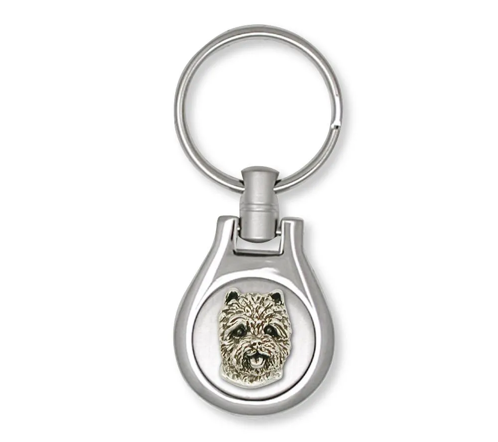 Cairn Terrier Key Ring Jewelry Sterling Silver Handmade Dog Key Ring CNWT13-KE