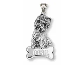 Cairn Terrier Pendant Jewelry Sterling Silver Handmade Dog Pendant CNWT1-NP