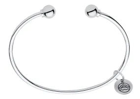 Cape Cod Sterling Silver Double Ball Cuff Bangle