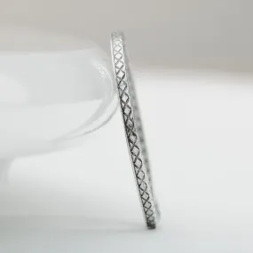 Cross Hatched Stacking Ring