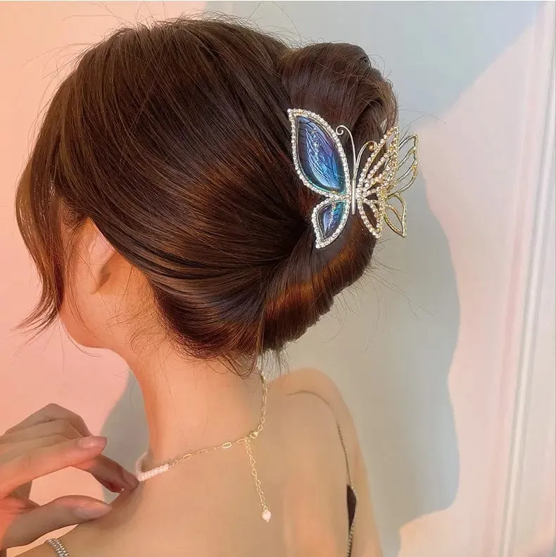 Crystal Butterfly Princess Claw Clip Hair Clip