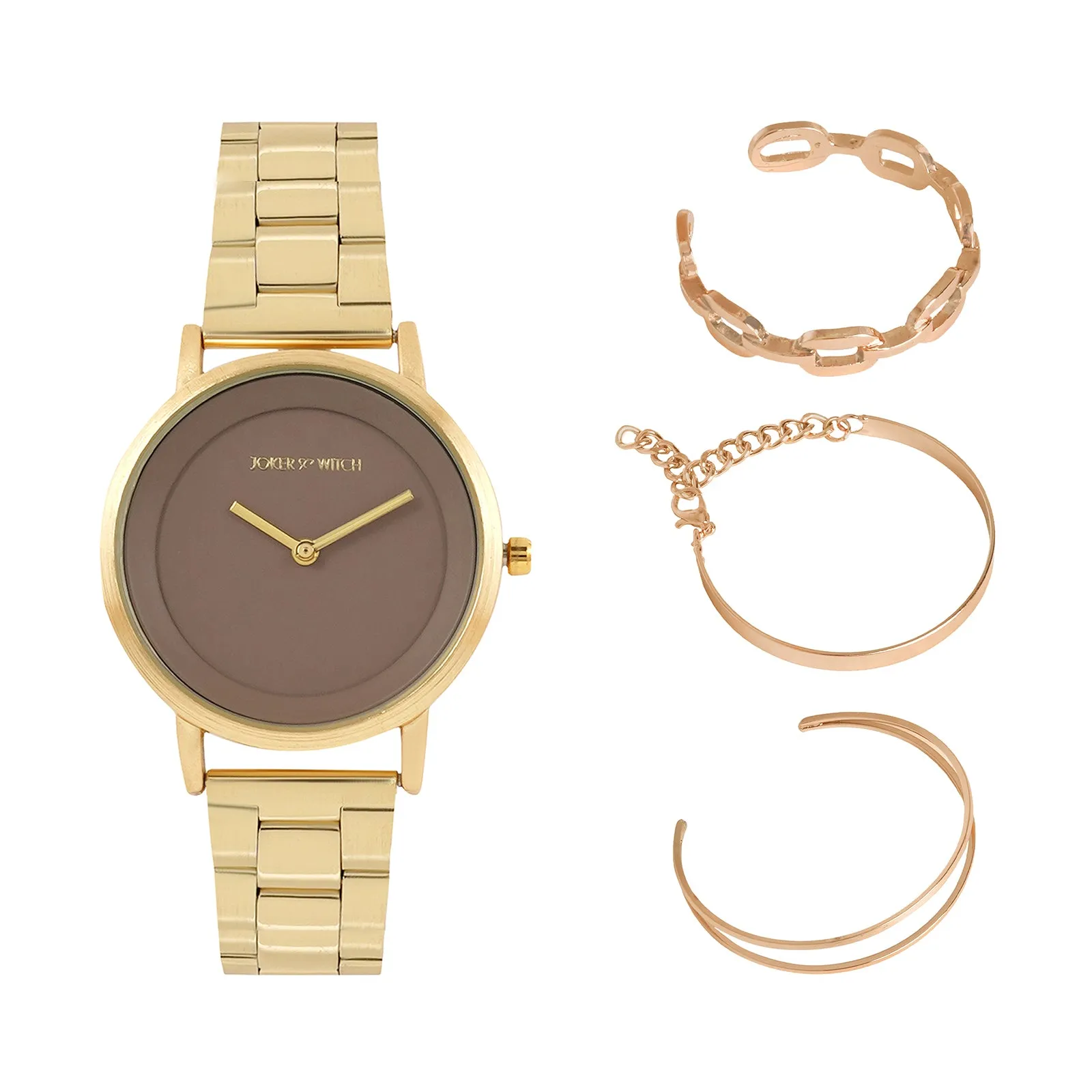 Deandra Gold Watch Bracelet Stack