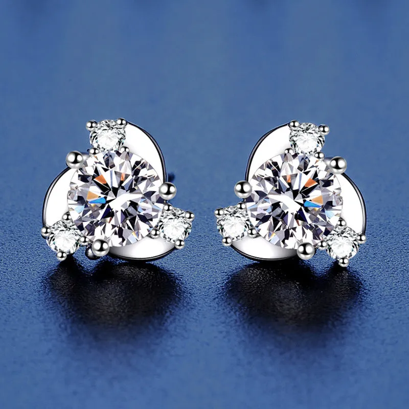 Delicate Windmill Moissanite Earrings