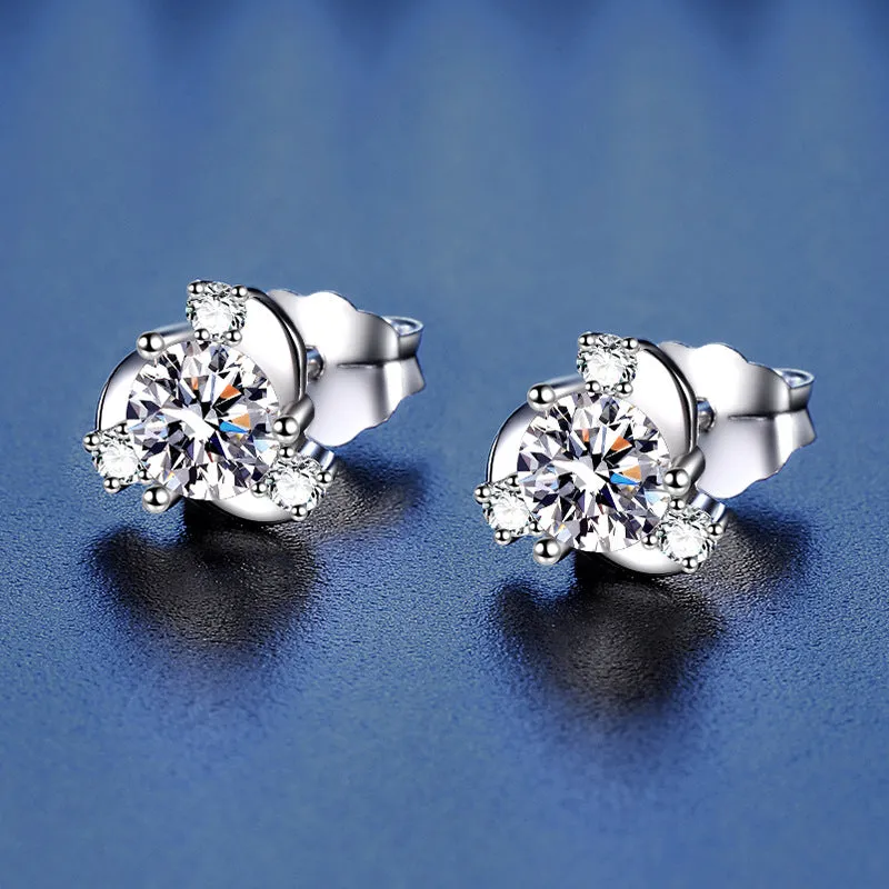 Delicate Windmill Moissanite Earrings