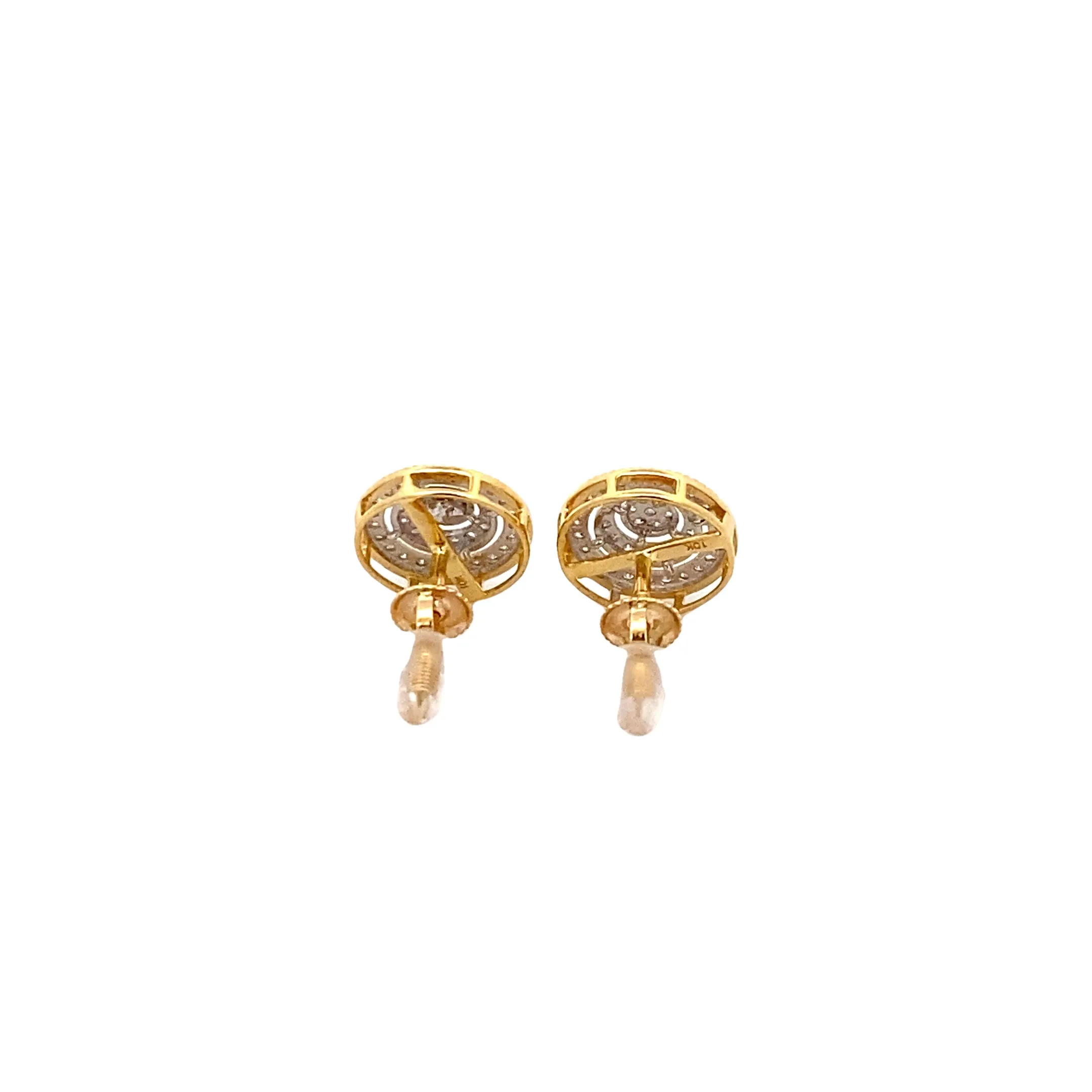 Diamond 0.30Ctw Circle Shaped Earrings