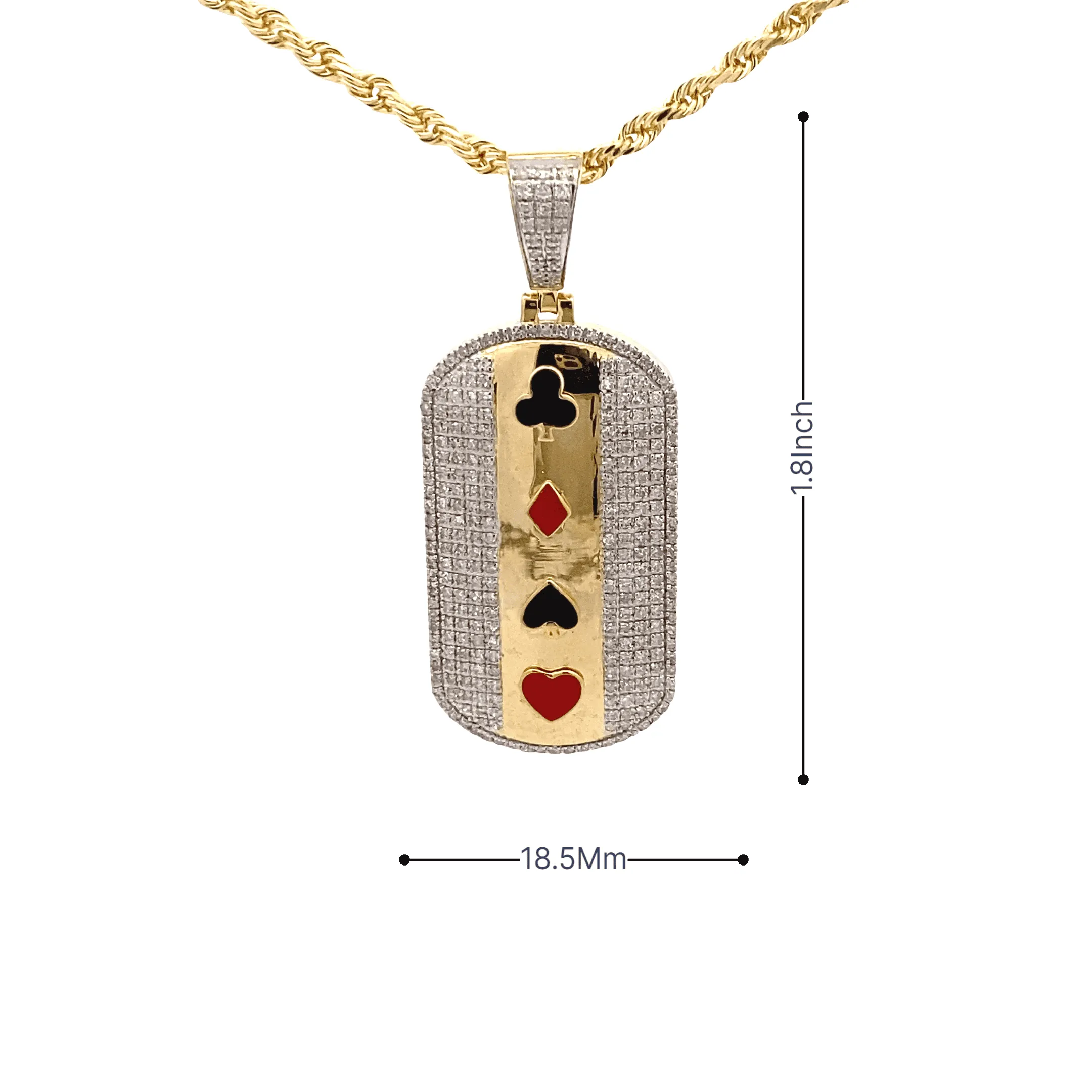 Diamond 0.81 Dog Tag Pendant