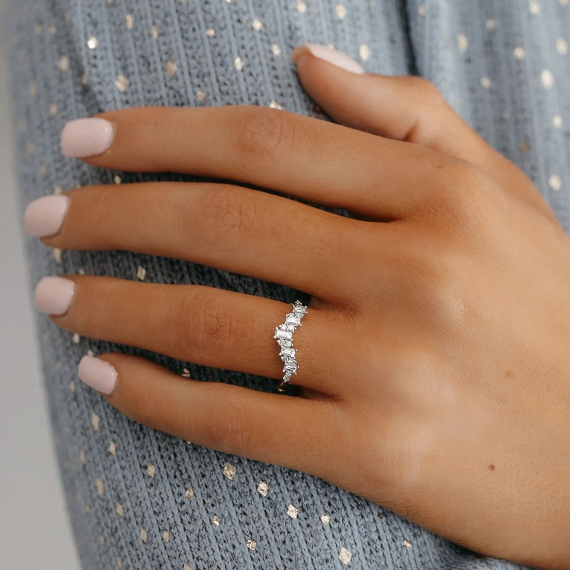 Diamond Chevron Ring