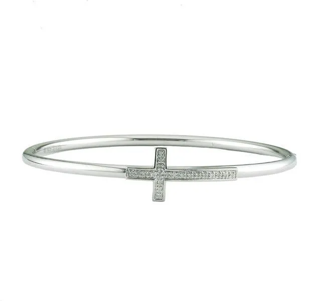 Diamond Cross Bangle