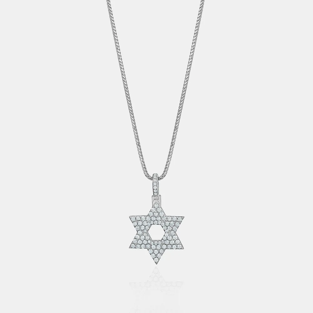 Diamond Star of David Pendant