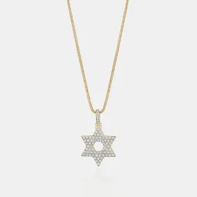 Diamond Star of David Pendant