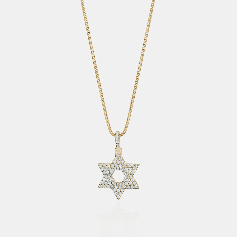 Diamond Star of David Pendant