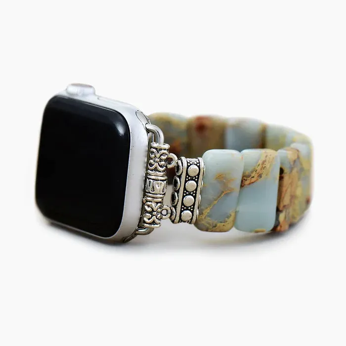 Earth Tibetan Jasper Stretch Apple Watch Strap