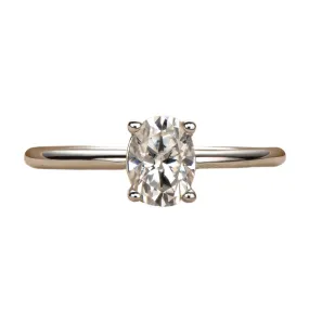 Engagement Ring, 1ct Oval Solitaire, Pre-order Handmade