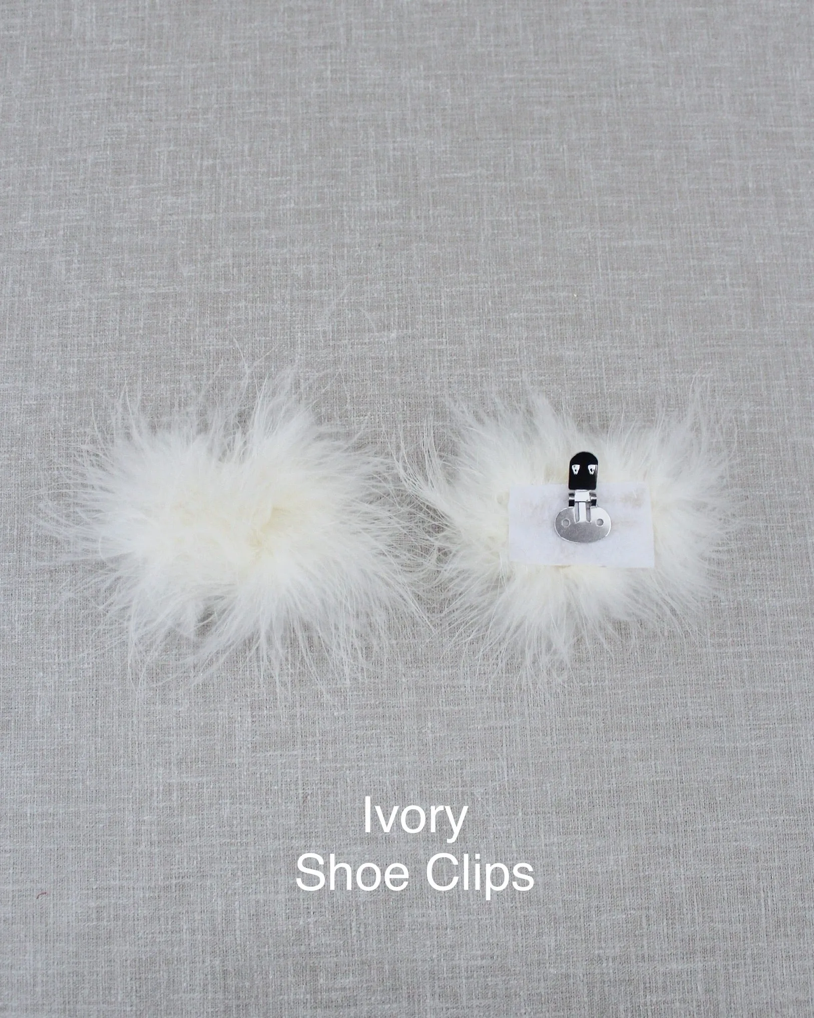 Faux Fur Hair Clip or Shoe Clips