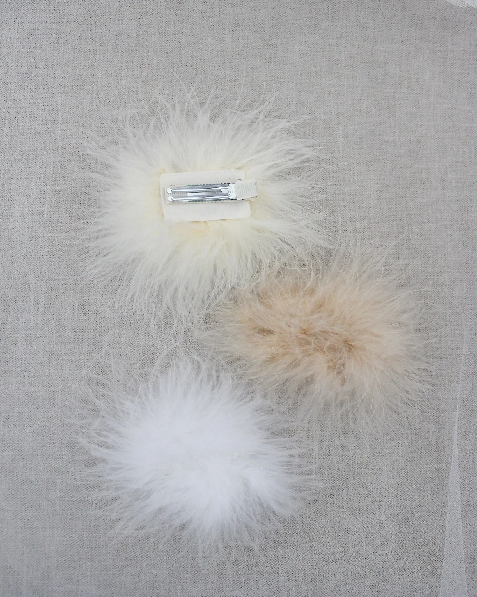 Faux Fur Hair Clip or Shoe Clips