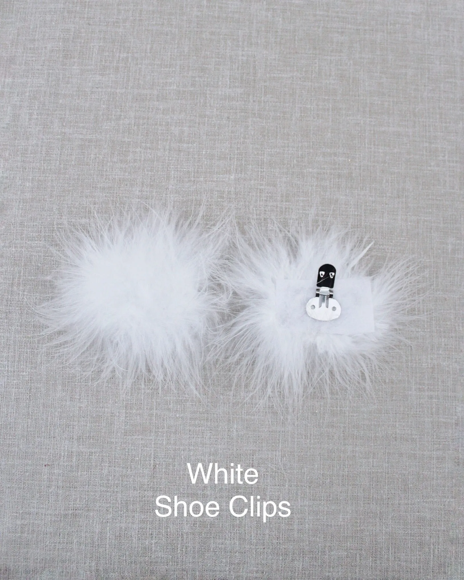 Faux Fur Hair Clip or Shoe Clips