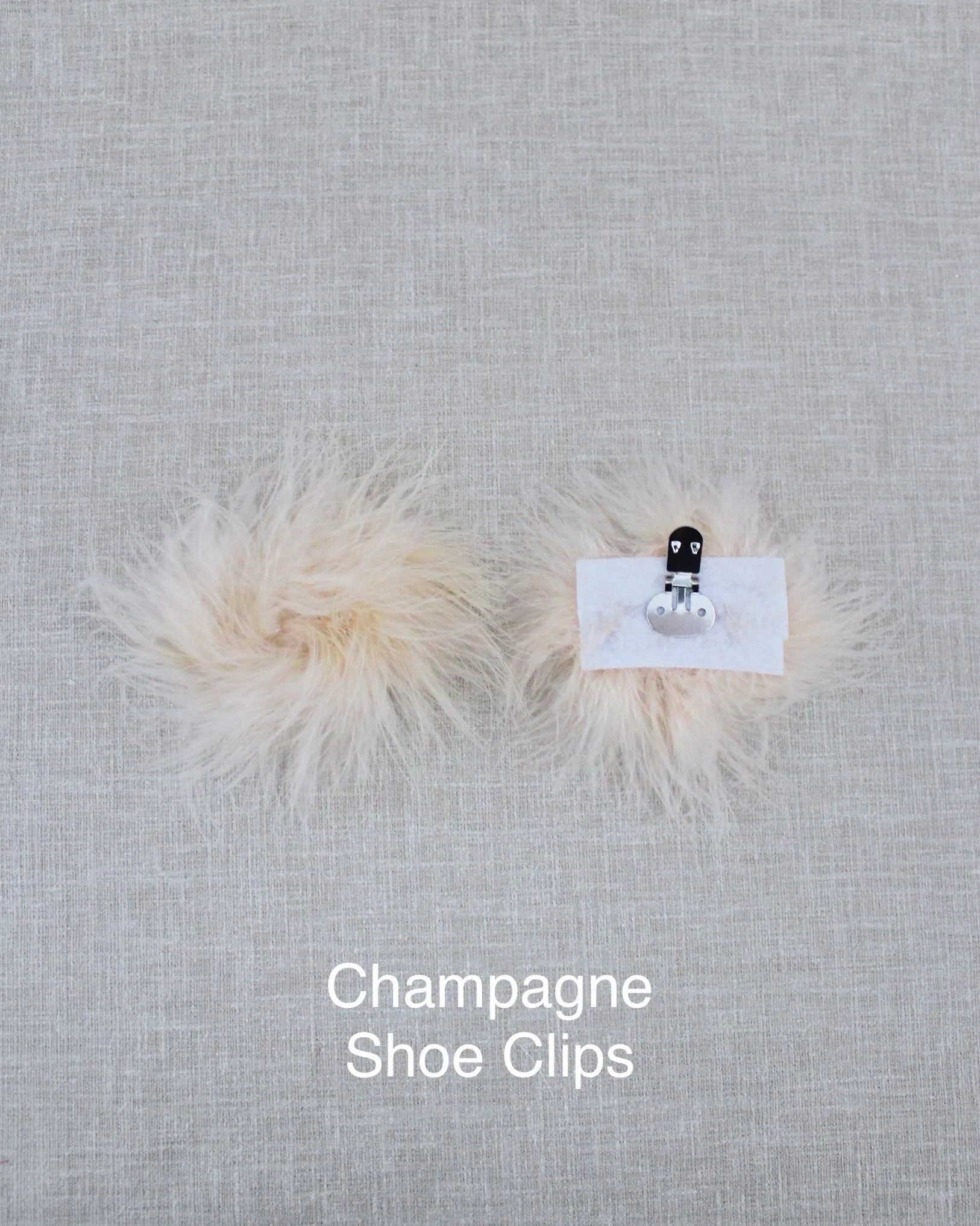 Faux Fur Hair Clip or Shoe Clips