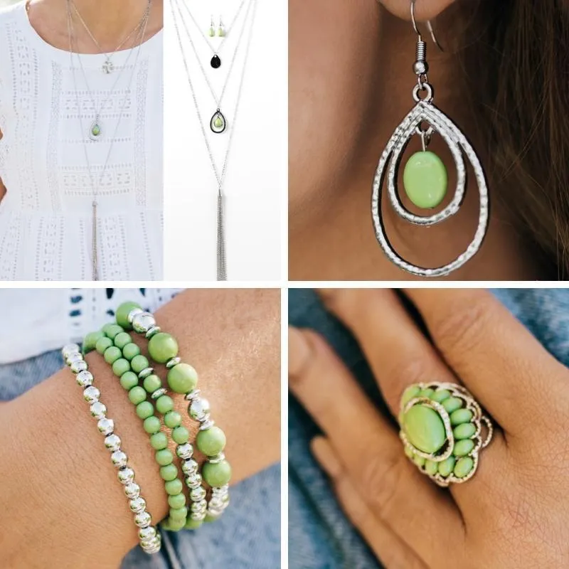 Glimpses of Malibu Trend Blend Fire and Rain Green Set