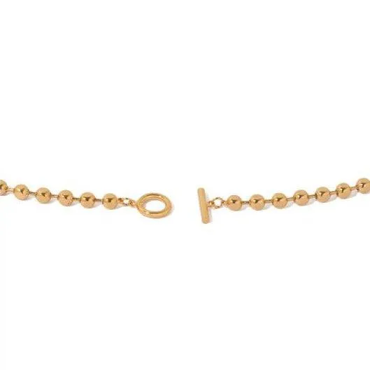 Gold Beaded Pearl Necklace & Bracelet (US)