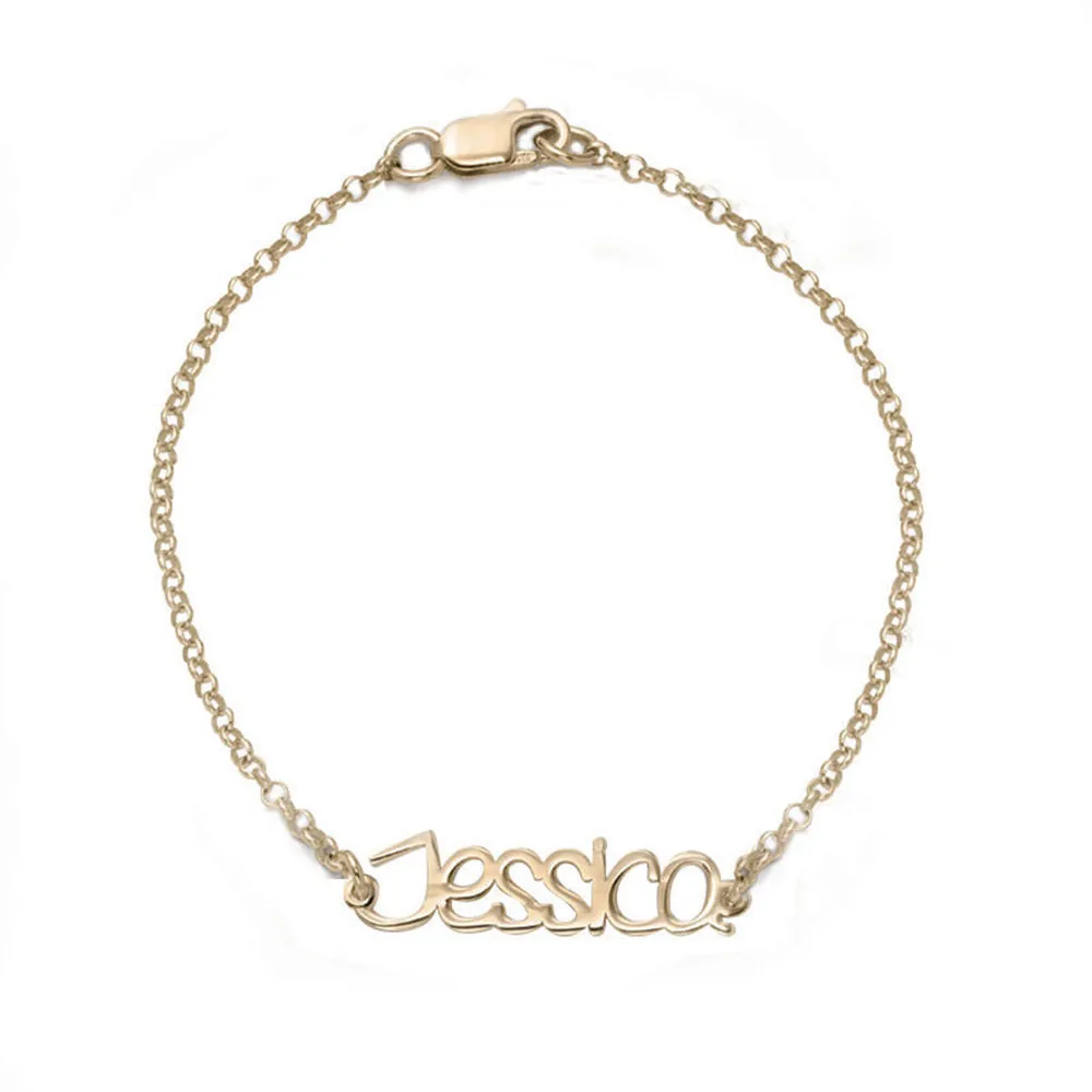 Gorgeous Round Cut Personalized Name Bracelet