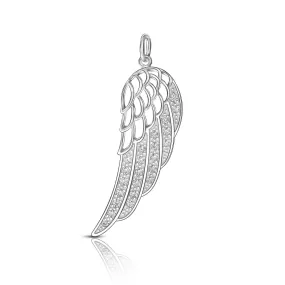 Guardian Angel Wing Pendant Sterling Silver