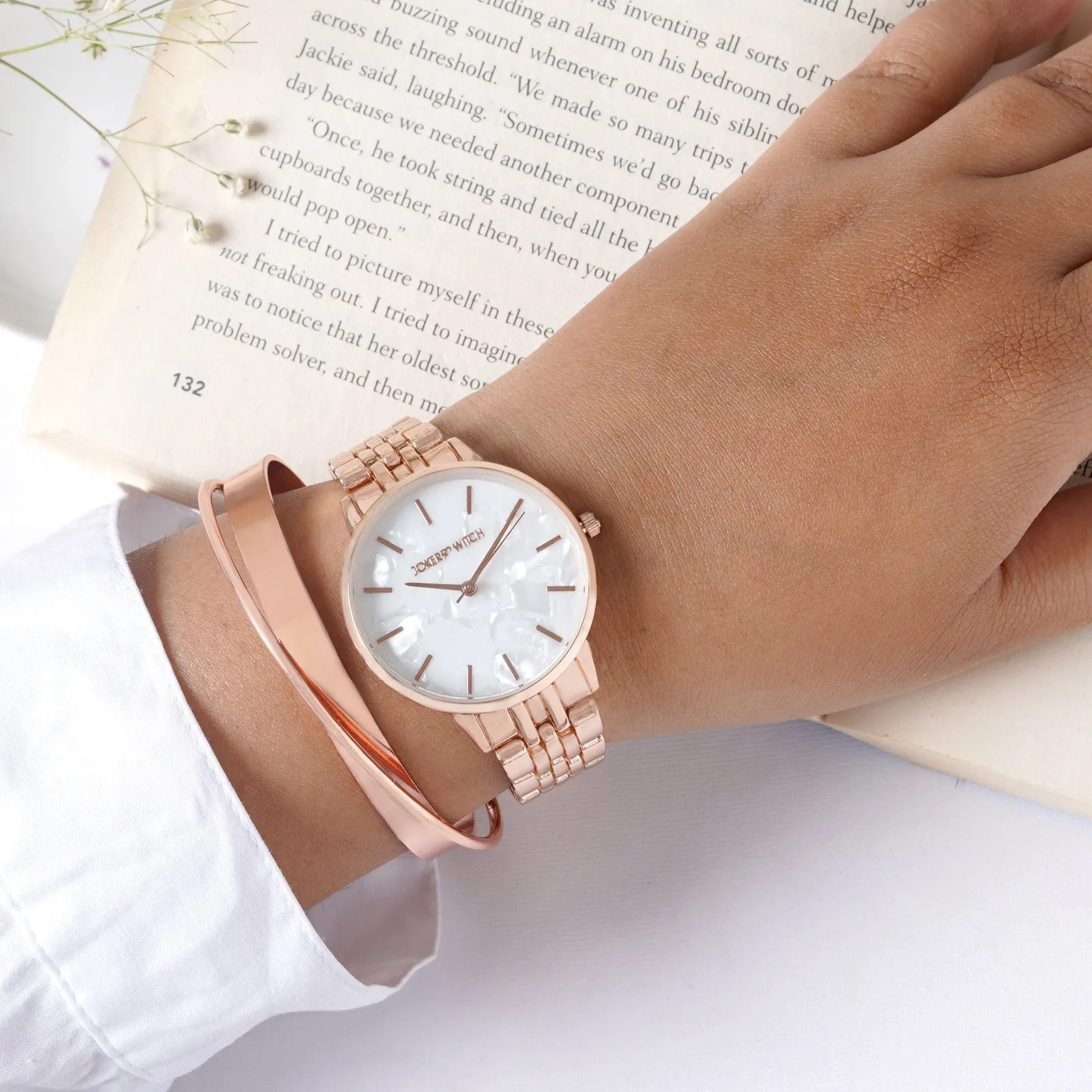 KiKi Rose Gold Watch Bracelet Stack