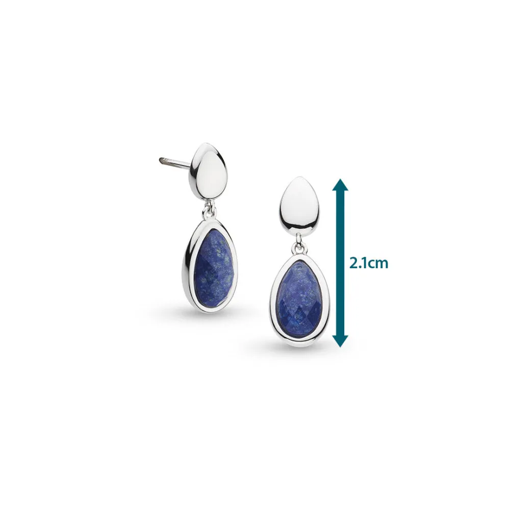 Kit Heath Coast Pebble Azure Dou Droplet Stud Drop Earrings